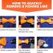 LineOFF Fishing Line Winder Spooler (Orange) - Electric Drill Powered Stripper Tool - Buy Online on GoSupps.com