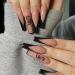 Ballerina Coffin Fake Nails - 24Pcs Long Black French Press on Nails with Dragon Patterns | Full Cover False Nail Tips with Glue for Women & Girls Nail Art - Buy Online on GoSupps.com
