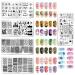 3-Piece Nail Design Stamping Plate Set with Silicone Stamp & Scraper - Stainless Steel Nail Art Image Templates J14 | International Shipping - Buy Online on GoSupps.com