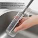 Silicone Rotating Bottle Cleaning Brush Set (Grey) - Includes 1 Bottle Brush, 1 Hook, and 1 Straw Brush - Buy Online on GoSupps.com