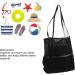 Pssopp Knitted Beach Bag - Stylish & Durable Nylon Picnic Tote for Women - Exquisite Workmanship Elegant Black Design - Buy Online on GoSupps.com