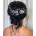 Unicra Bridal Wedding Hair Comb Leaf Headpiece Silver Rhinestone Bridal Hair Combs Side Accessories for Women and Bridesmaid
