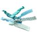 Shop Quality Hair-Minded Elastic Hair Ties & Friendly Bracelets - 6-Piece Wide Bands with Storage Box in White & Turquoise Blue - Buy Online on GoSupps.com