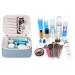 Large Travel Makeup Bag Organizer for Women and Girls - Greyish Blue - Buy Online on GoSupps.com