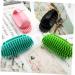 Plafope 2-in-1 Hair Shampoo Brush & Massager - Green Hair Scalp Cleaner for Miniatures & Dolls House | Adult Size 11x6cm - Buy Online on GoSupps.com