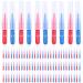 Interental brushes toothbrushes for interdental rooms Intermediate brushing: 100 pieces interdental brush head mouth hygiene dental brushes cleaning tooth cleaning tool with lid for at home