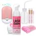 Lash Shampoo for Lash Extensions 60 Ml/2fl.oz Eyelash Extension Cleanser with Lash Fan Lash Cleaning Kit Gentle Foaming Eyelash Shampoo with Brush and Wash Bottle for Salon Home Care Rose Rose 60ml Shampoo Kit