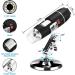 USB Microscope 40X-1000X Digital 3-in-1 Camera with Metal Stand for Windows, Mac, Android & Linux - Black - Buy Online on GoSupps.com