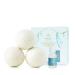 Thymes Washed Linen Wool Dryer Balls Set – Includes 3 Wool Laundry Balls + 1 Washed Linen Laundry Fragrance Oil for Dryer – Eliminate Wrinkles Static & Lint – Scented Laundry Supplies (0.5 fl oz)