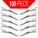 Adorox 100 Piece 2.5 Inch Silver Alligator Hair Clips - Salon Quality Accessories - Buy Online on GoSupps.com