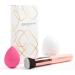 Flat Top Kabuki Foundation Brush By SRODHA Beauty | 3 Piece Kit | Makeup Brush For Face Liquid Foundation Cream and Powder | Perfect For Blending Face Brush | Premium Non Shedding Face Brushes - Pink - Buy Online on GoSupps.com