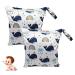 XQMMGO 2 pieces Wetbag kindergarten nasting pockets diaper bag wet bag kindergarten diaper bag fabric diapers pockets wetbag organizer diaper bag naspocket cloth diapers