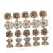 NUOBESTY 20pcs Burlap Hibiscus Flowers Ribbon Hair Bows DIY Craft Making Accessories Roses Manual B5 As Shown Size 1