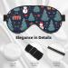 Blue Christmas Snowman Print Unisex Sleep Eye Mask | Soft Comfort Eye Shade for Travel Yoga & Shift Work - Buy Online on GoSupps.com