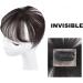 Bangs Hair Human Hair Bangs with Top Piece Clip in Seamless Topper&Fringe Extension 3D Natural Fringe Clip in Bangs Brazilian Non-remy Hair Pieces for Women Bangs Hair Clip(Black) - Buy Online on GoSupps.com