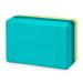 Gaiam Yoga Block - Supportive Latex-Free EVA Foam Soft Non-Slip Surface for Yoga, Pilates, Meditation Tri-Color Teal Tonal