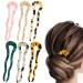 6 PACK 4.7inch U Shaped Acetate Hair Pins French Hair Forks Large Wavy French Hair Pins Tortoise Shell 2 Prong U-shape Hairpins Hair Accessories for Women Girls