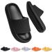 KEYUSHOP Children's flip flops boys girls beach bathing shoes summer slippers non-slip Cozislides original slippers bathing slippers Cloudyzz slippers cloud slippers shower shoes black 35/36 EU
