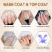 NXJ INFILILA Gel Base and Top Coat 15ml 2pcs No Wipe Gel Top Coat Base Coat Set Shine Finish and Long Lasting Soak Off Base and Top Coat Gel Polish UV Led for Home DIY & Nail Salon Base Top Coat - Buy Online on GoSupps.com