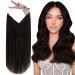 Vivien Wire Extensions real hair remy real hair wire extensions brown hair extension with wire extensions #2 20 inch/50cm 100g 50cm 3-1 wire #2