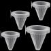 WEAVERBIRD 4PCS Aquarium Nematode Feeder Live Blood Worm Plastic Cone Cup Shape Basket Feeder for Feeding Fish with Suckers