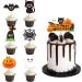 49 Pcs Halloween Cake Toppers Happy Halloween Party Decoration Supplies DIY Cartoon Cupcake Toppers Pumpkin Ghost Cake Flag Kids Birthday Favors (A) - Buy Online on GoSupps.com