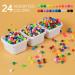 Pony Beads Set - 3600 Pcs 6x9mm Multi-Colored Plastic Craft Beads Bulk - Rainbow Hair Beads - 24 Assorted Colors for DIY Jewelry Making - Buy Online on GoSupps.com