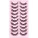 Aizuiwiy Russian Strip Lashes Natural Look Wispy False Eyelashes Russian Eyelashes Fake Eyelashes Russian Lashes Fluffy Wispy Lashes Hybrid Curl Strip Lashes Crossed Reusable 10 Pairs No Glue LY-SJ27-10S - Buy Online on GoSupps.com