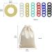 Dalaetus 31 Acupressure Rings with Cord Bag | Stress Relief Massage Rings for Adults & Teens | Noiseless Sensory Finger Toys - Buy Online on GoSupps.com