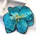 2 pcs Blue/Gold/Green Sequins Patch DIY Flower Beaded Patches for Clothes Sew On Paillette Embroidered Patch Motif Applique (Sky Blue)