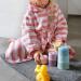 Wolimbo Children's Embroidered Bathrobe - Custom Name 100% Cotton Pink Ringed Bear (Size 98-104) - Perfect Baby Gift! - Buy Online on GoSupps.com