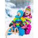 Geyoga 2 Pairs Kids Waterproof Ski Mittens - Rose Red & Black - Ages 3-7 - Buy Online on GoSupps.com