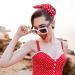 Retro White Polka Dot Bandana Headband - Wire Hair Accessory for Women & Girls - Stylish Hair Jewelry in Red & White - Buy Online on GoSupps.com