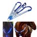 SGerste LED harness LED chest harness Horse harness with LED light Spot light Horse harness Horse chest strap for dark environment Outdoor And Equestrian (Blue)
