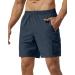 Nomolen Men's Hiking Cargo Shorts Lightweight Quick Dry Athletic Shorts with Multi Pocket for Workout Golf Camping Casual Navy Blue Large