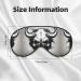 Buy SSIMOO Bull Skull Print Double-Sided Eye Mask | Soft Light Blocking for Better Sleep - Buy Online on GoSupps.com