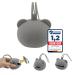 Totic SchnullerBox Baby - Silicon Schnullerbox for on the go in pandaform - pacifier storage bpa free - box usable and easy to clean gray