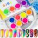 12 Colors Neon Pigment Powder for Nails & Eyeshadow - Unique Gifts for Women | Fluorescent Rainbow Smoke Nails - Christmas & Secret Santa Presents - Buy Online on GoSupps.com