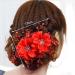 Smbcgdm Flower Decor Hair Barrette Faux Pearl Clip Exquisite Beidal Headpiece with Rhinestone Fake Luxury Anti-slip Red - Buy Online on GoSupps.com