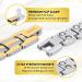Magnetrx Ultrastarkes Titan Magnet Hard Band for Women | Adjustable Magnetic Titanium Bracelets (Silver & Gold) - Perfect Fit Size Tools - Buy Online on GoSupps.com