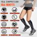 BLITZU 3 Pairs Calf Compression Sleeves Size L-XL for Men and Women - Orange, Black, White - Leg Support for Calf Pain & Shin Splints | Footless Compression Socks - Buy Online on GoSupps.com