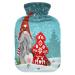Santa Claus dwarf snowflakes hot water bottle with cover heat bottles for pain relief heat bottle water bag heating bottles for cramps 1l