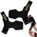 MANUEKLEAR Weightlifting Wrist Straps with Cushion Wrist Loop,Leather Weight Lifting Wrist Straps for Deadlifts, Powerlifting, Heavy Shrug for Men/Women Lion - Black