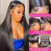 Dasollak 13x6 Straight Lace Front Human Hair Wig | Brazilian HD Transparent Lace Frontal Wig for Black Women | Pre Plucked Natural Color 28 Inch - Buy Online on GoSupps.com