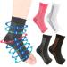 Frenaki 4 pairs of plantar fasciitis compression socks 15-20 mmHg anti-fatigue compression socks for improved blood circulation toesless support bandage socks for neuropathy plantar L-XL A