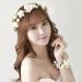Ysxy Women's Floral Crown - Handmade Flower Garland Halo for Brides & Festivals - Beige Hair Accessory - Buy Online on GoSupps.com