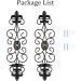 Sziqiqi Wall Candlestick Set - Black Metal Tealight Holders for Living Room Bedroom & Dining Room Decor - 2er Set - Buy Online on GoSupps.com