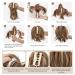 Short Messy Bun Claw Clip Hairpiece - Black/Brown Straight Fake Hair Extension - Buy Online on GoSupps.com