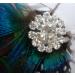 Handmade Boho Cute Peacock Feather Hair Clip Pin Headwear Headband with Rhinestone - Bohemian Bridal Wedding Dance Party Hairpin Hair Accessories for Women and Girls - Buy Online on GoSupps.com