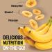 Healthy Banana Chips Dried Slices - 12 Pack - Sweet Crispy Snacks for Adults & Kids - 100% Pure Dehydrated Bananas - 4 oz Bags - Buy Online on GoSupps.com